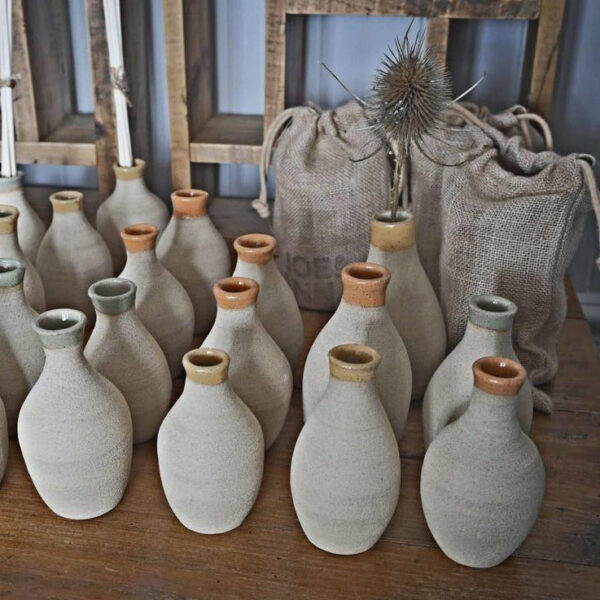 Bespoke, mid-century modernist, hand-made, natural, stoneware diffuser/ bud vases - Image 2
