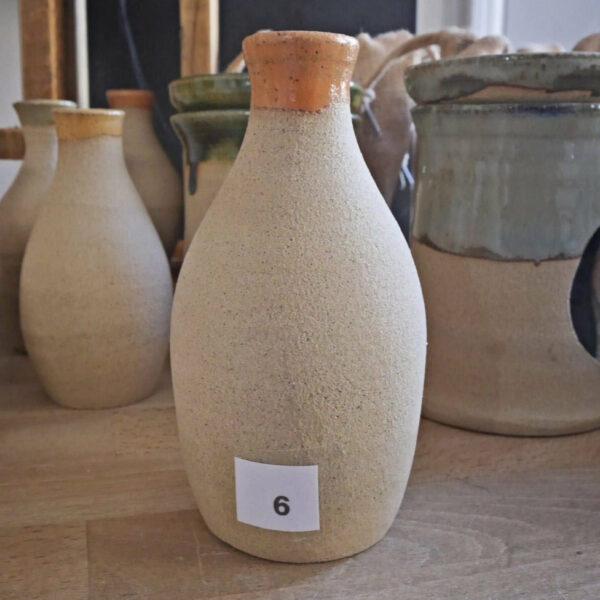 Bespoke, mid-century modernist, hand-made, natural, stoneware diffuser/ bud vases