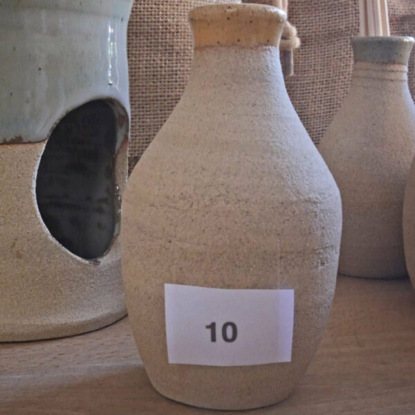 Bespoke, mid-century modernist, hand-made, natural, stoneware diffuser/ bud vases
